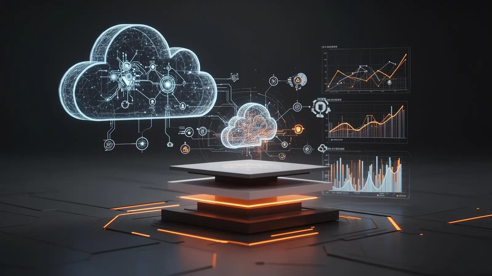 AI analytics and cloud infrastructure visual